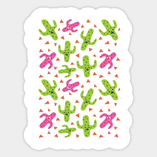 Dancing Cactus Sticker by littleoddforest